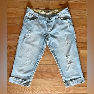 Decree Wide Leg Cropped Denim Juniors Size 13